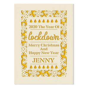 Personalised Christmas Card at 2020 Lockdown Gift