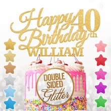 Load image into Gallery viewer, Personalised  10th Birthday Cake Topper - EDSG
