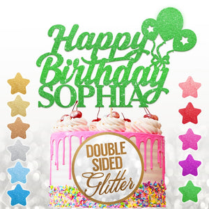Personalised  Birthday Cake Topper with Bollon