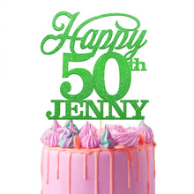 Load image into Gallery viewer, Personalised 50th Birthday Cake Topper Bold Text - EDSG
