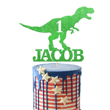 Load image into Gallery viewer, Personalised Dinosaur Cake Topper Custom Birthday Gift Cake Decoration
