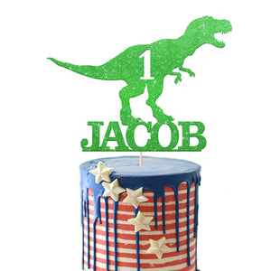 Personalised Dinosaur Cake Topper Custom Birthday Gift Cake Decoration