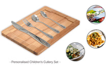 Load image into Gallery viewer, Personalised Stainless Kids Cutlery Engraved Flatware - EDSG
