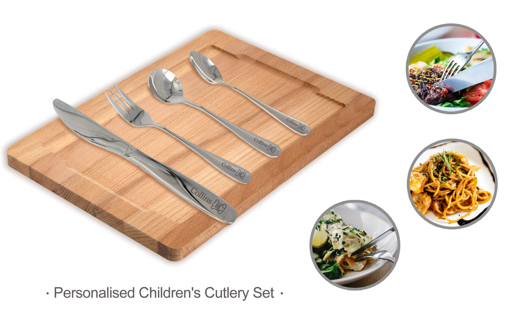 Personalised Stainless Kids Cutlery Engraved Flatware - EDSG