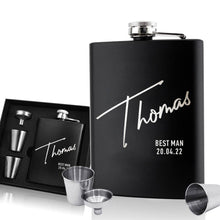 Load image into Gallery viewer, Personalised Hip Flask - Gift for Best Man Groomsman - EDSG
