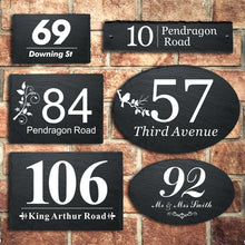 Load image into Gallery viewer, Personalised House Sign Slate Door Number Plaques UV Print - EDSG
