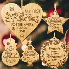 Load image into Gallery viewer, Personalised Baby&#39;s 1st Christmas Bauble - EDSG
