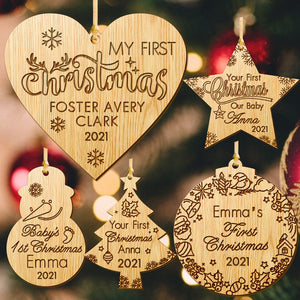 Personalised Baby's 1st Christmas Bauble - EDSG