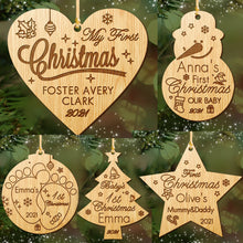 Load image into Gallery viewer, Personalised 1st Christmas Tree Bauble - EDSG
