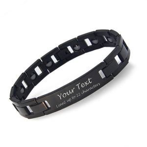 Personalised Mens Magnetic Bracelet - EDSG