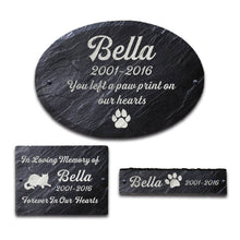 Load image into Gallery viewer, Personalised Pet Memorial Sign Natural Slate Grave Marker Plaque

