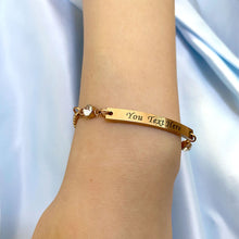 Load image into Gallery viewer, Personalised Birthstone Bracelets Engraved Bar Bracelet for Her Mothers Day Gifts
