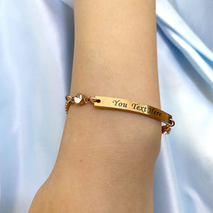 Personalised Birthstone Bracelets Engraved Bar Bracelet for Her Mothers Day Gifts