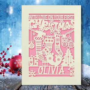 Personalised Merry Christmas Cards - EDSG