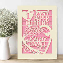 Load image into Gallery viewer, Personalised Wedding Anniversary Card - EDSG
