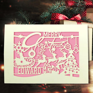 Personalised Merry Christmas Cards - EDSG