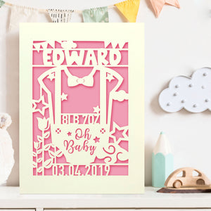 Personalised Baby Girl Birthday CardGift for Girl with Envelopes - EDSG