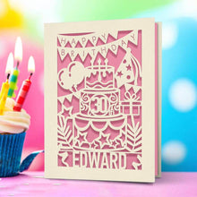 Load image into Gallery viewer, Personalised Birthday Card Any Name Any Age
