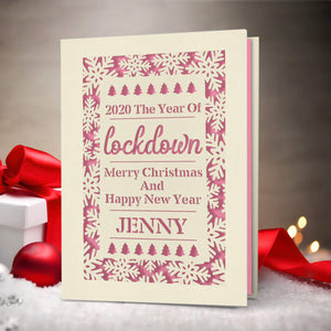 Personalised Christmas Card at 2020 Lockdown Gift