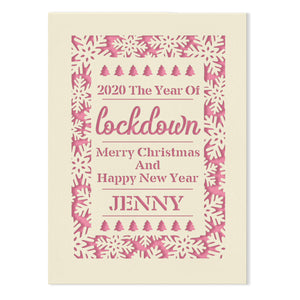 Personalised Christmas Card  Lockdown Gift