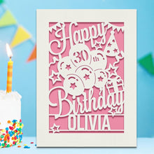 Load image into Gallery viewer, Personalised Birthday Card Any Name Any Age - EDSG
