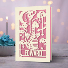 Load image into Gallery viewer, Personalised Birthday Card Dinosaur Style - EDSG
