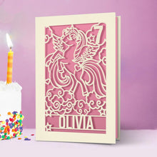 Load image into Gallery viewer, Personalised Birthday Card Unicorn Style - EDSG
