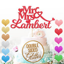 Load image into Gallery viewer, Personalised Mr&amp;Mrs Cake Topper for Couples
