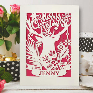 Personalised Merry Christmas Cards - EDSG