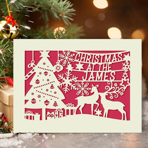 Personalised Merry Christmas Cards - EDSG