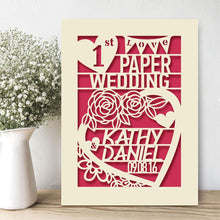 Load image into Gallery viewer, Personalised Wedding Anniversary Card - EDSG
