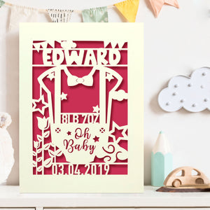 Personalised Baby Girl Birthday CardGift for Girl with Envelopes - EDSG