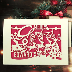 Personalised Merry Christmas Cards - EDSG