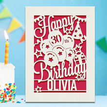 Load image into Gallery viewer, Personalised Birthday Card Any Name Any Age - EDSG
