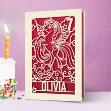 Load image into Gallery viewer, Personalised Birthday Card Unicorn Style - EDSG
