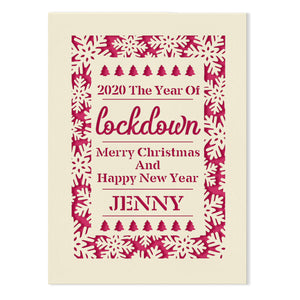 Personalised Christmas Card  Lockdown Gift