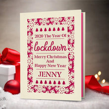 Load image into Gallery viewer, Personalised Christmas Card at 2020 Lockdown Gift
