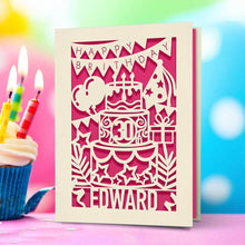Load image into Gallery viewer, Personalised Birthday Card Any Name Any Age
