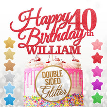 Load image into Gallery viewer, Personalised  10th Birthday Cake Topper - EDSG
