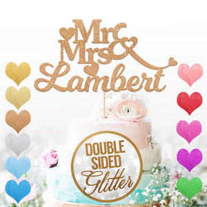 Personalised Mr&Mrs Cake Topper for Couples
