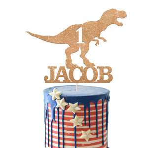Personalised Dinosaur Cake Topper Custom Birthday Gift Cake Decoration