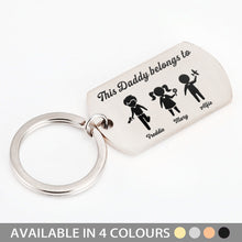 Load image into Gallery viewer, Personalised Keyring Fathers Day Gift - Family Portrait Custom - EDSG
