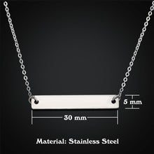 Load image into Gallery viewer, Personalised Engraved Bar Necklace For Her - EDSG
