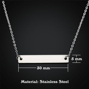 Personalised Engraved Bar Necklace For Her - EDSG