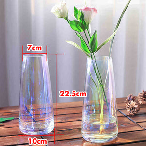 Personalised Engraved Vase | Rainbow Plated Glass Vase Flower Vase - EDSG