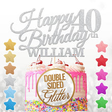 Load image into Gallery viewer, Personalised  10th Birthday Cake Topper - EDSG
